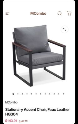 MCombo Leather Chair with Metal Frame