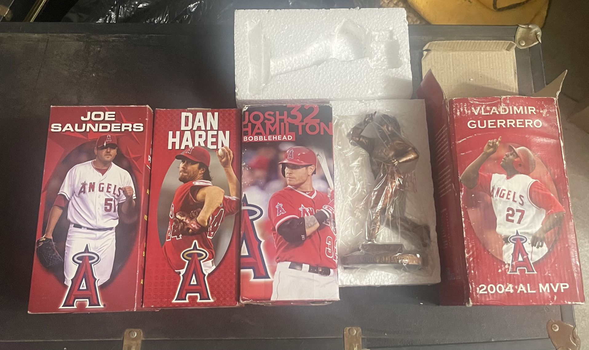 Angels  Baseball Bobbleheads Set Of 3 +1 Statue. Pick Up Only