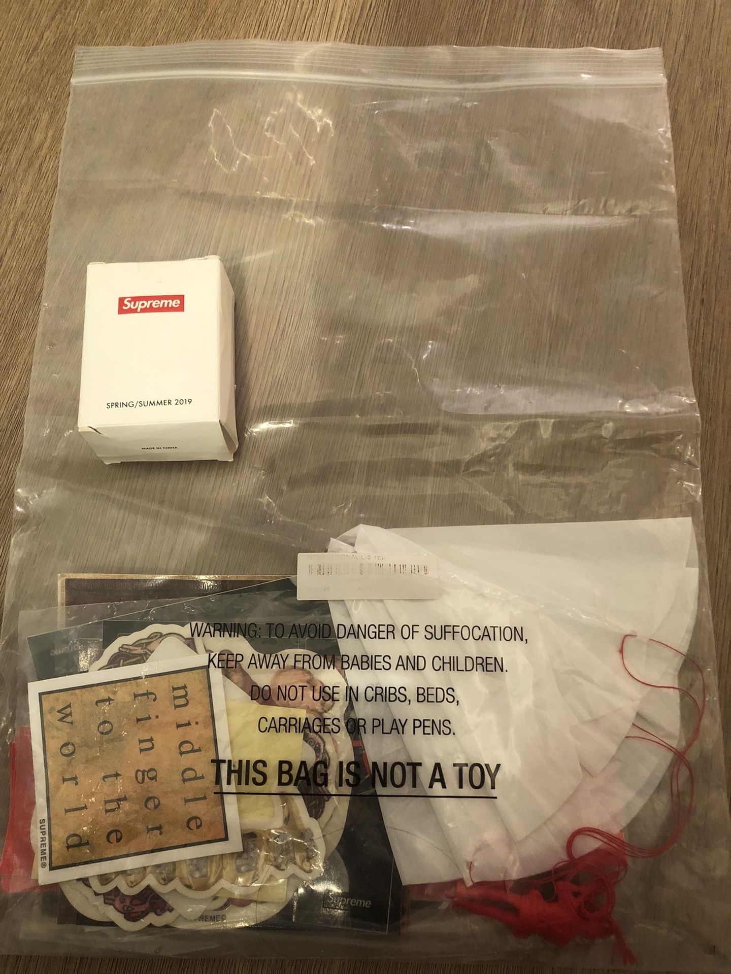 Supreme Stickers And Shower Cap