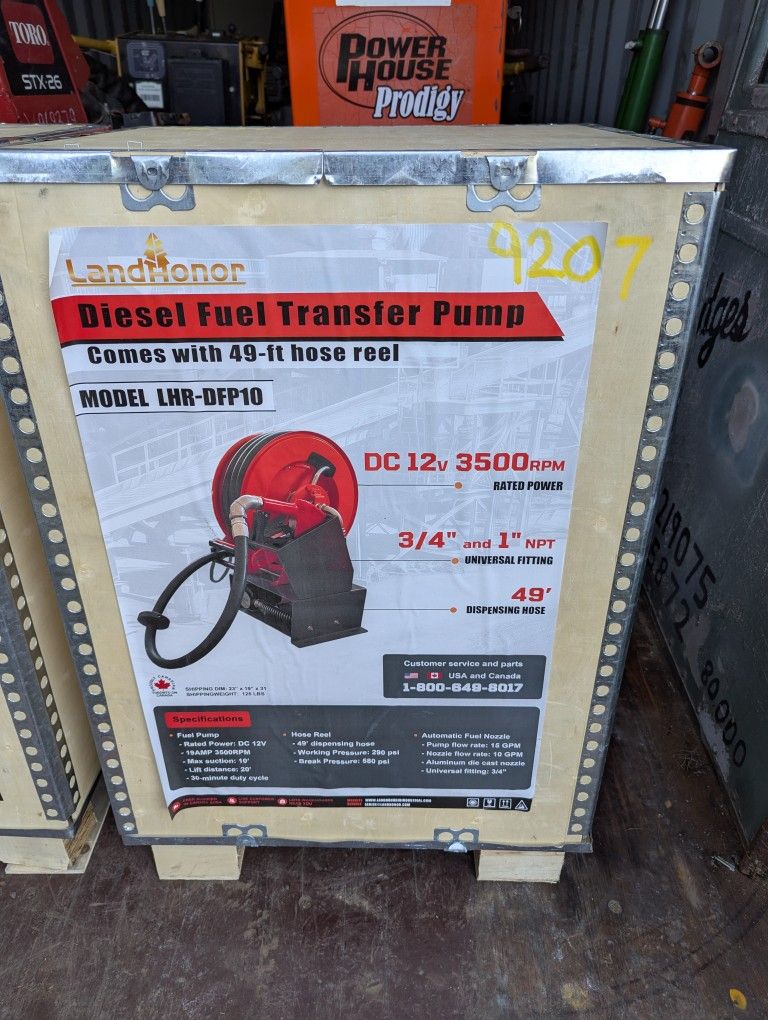 Diesel Fuel Transfer Pump with Hose Reel
