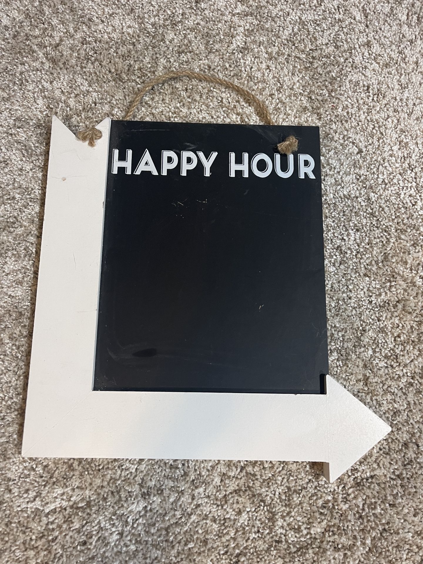 “Happy Hour” Chalkboard Hanging Sign
