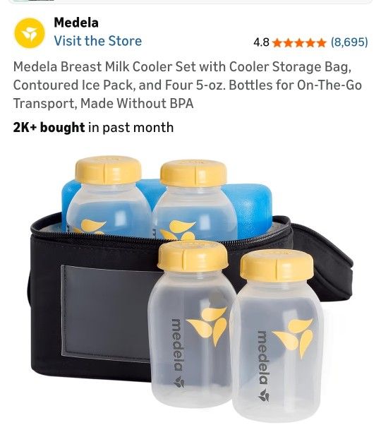 Medela On-the-Go Breast Milk Cooler Set β Brand New!
