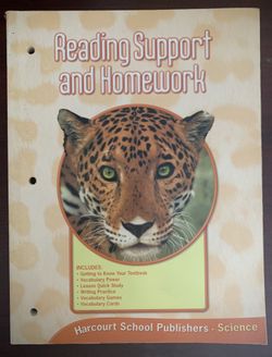 Harcourt Science Grade 5 Workbook-Reading Support And Homework