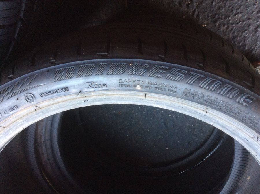 Bridgestone 255 35 19. Price Is For 2 Tires. 50% tread. Reposted August 2024