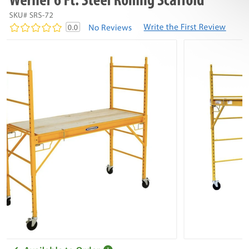 Werner 6 ft steel rolling scaffold