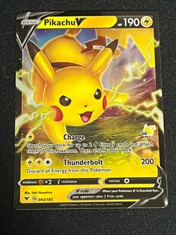 Pikachu V Pokémon Card 043/185