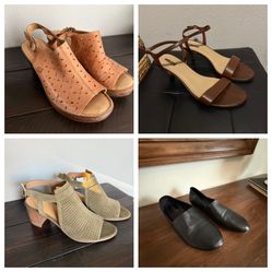 Women's Leather Shoes - Size 9