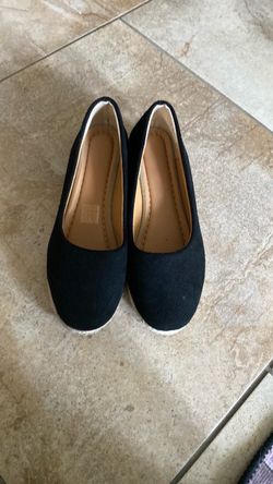 Black Suede Espadrille Flats