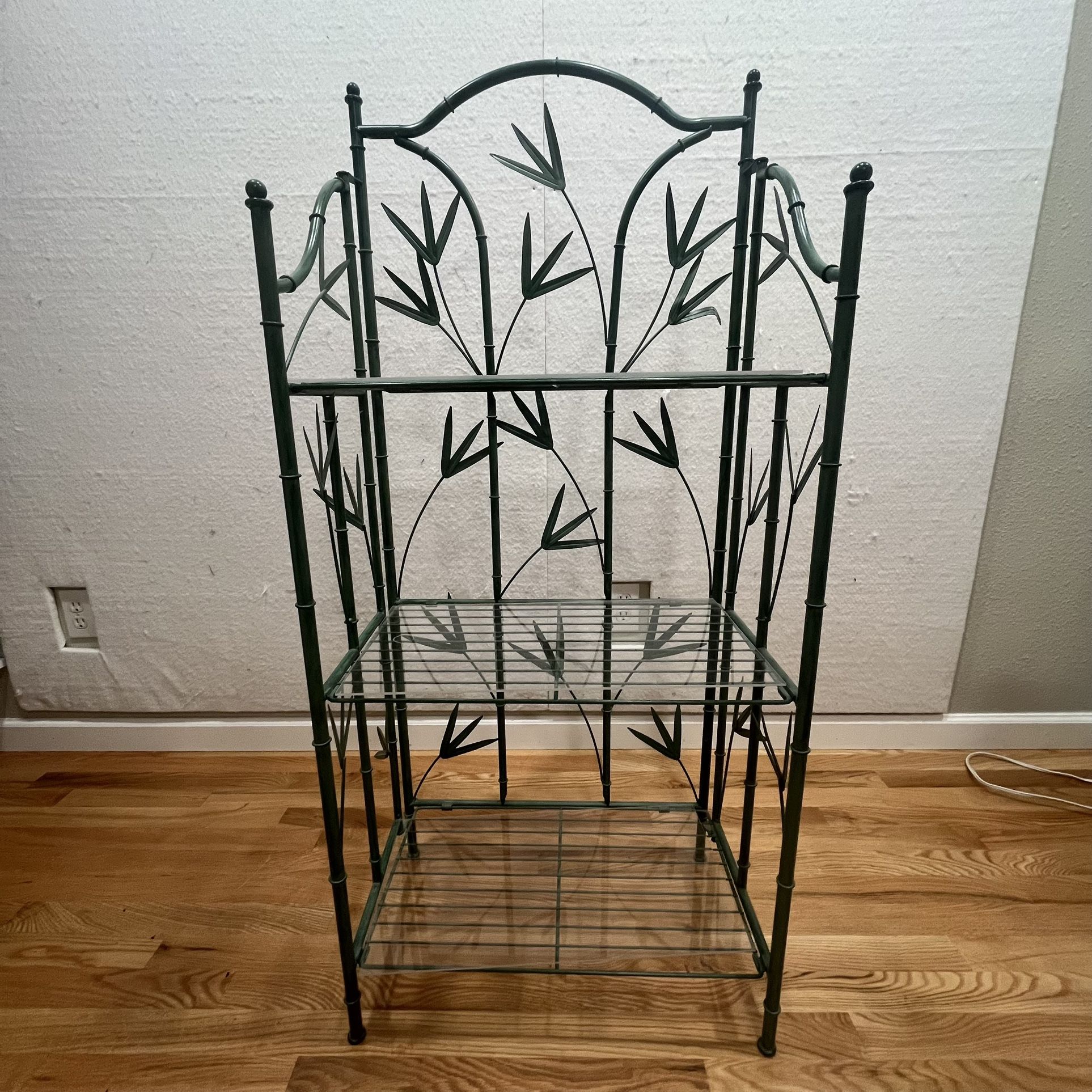 Metal 3 Shelf Bookshelf Green