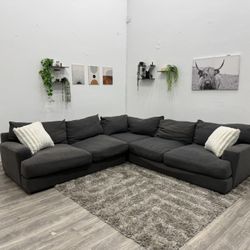 Gray Sectional Couch - Free Delivery 