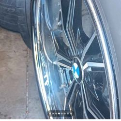 19 InchTsw Rims And Tires( Used) Black and Chrome