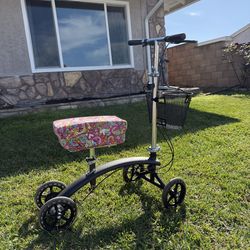 Knee Scooter with Pad, Basket, and Waterproof Cast Covers