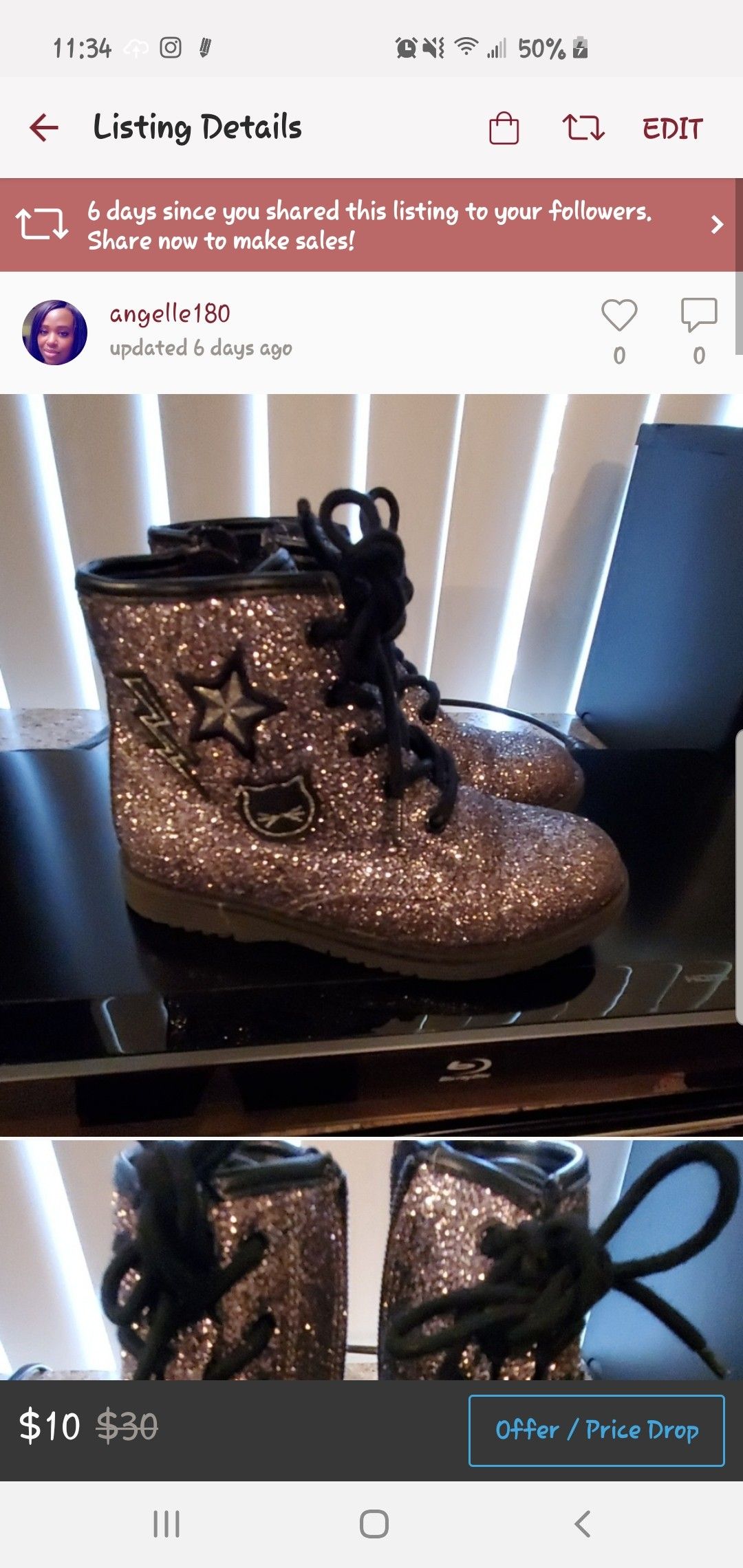 Girls boots size 11