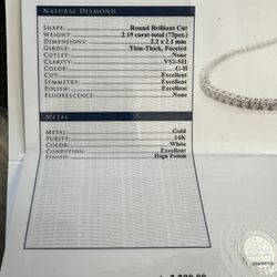 2.19 Carat Tennis Bracelet 