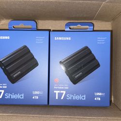 Two Samsung T7 Shield NEW Portable SSD
