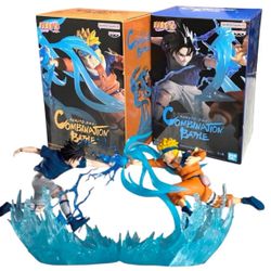 Bandai Naruto Combination Battle Figure - Naruto Uzumaki Vs Sasuke Uchiha Set
