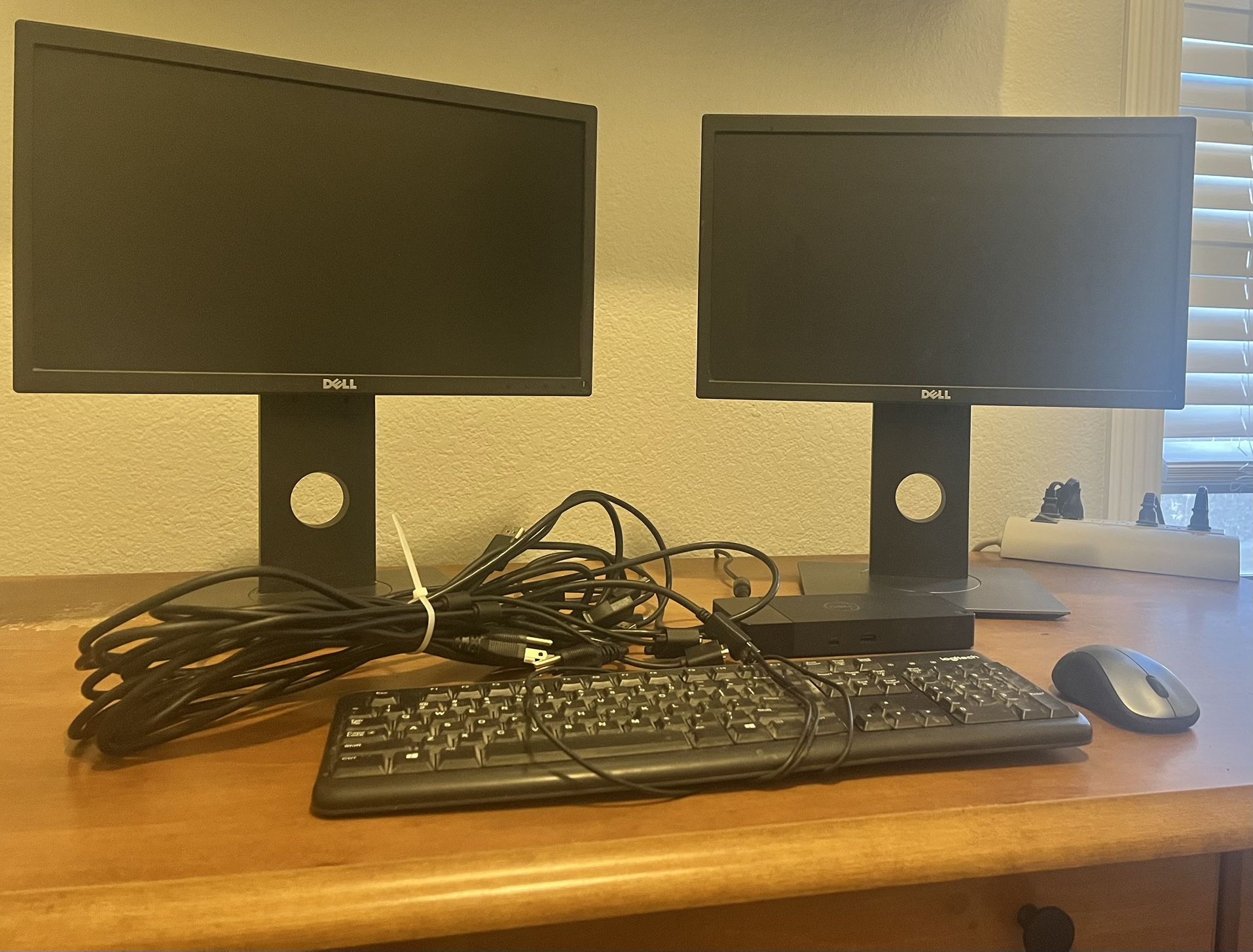 Two Dell Monitors & Accessories
