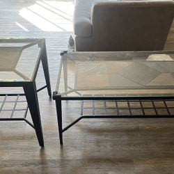 Glass center And Side Tables
