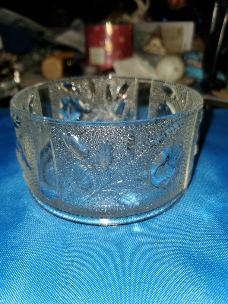 Vintage Crystal Glass Déco Bowl