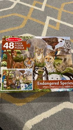 Melissa and Doug 48 piece floor puzzle Endangered Species Animals