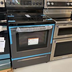 Stove Black Stainless 