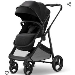 Mompush Wiz 2-in-1 Convertible Baby Stroller with Bassinet Mode - Foldable Infant Stroller to Explore More as a Family - Toddler Stroller with Reversi