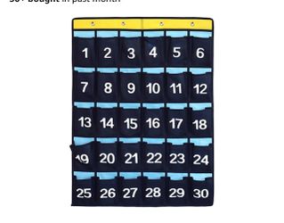 30-Pocket Numbered Classroom Pocket Chart