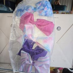 🧚‍♀️ NEW 5 Large Colorful Hair Bows Set