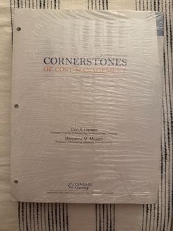 Cornerstones of Cost Management 4th Edition