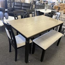 Dining Table With 4 Chairs And A Bench 