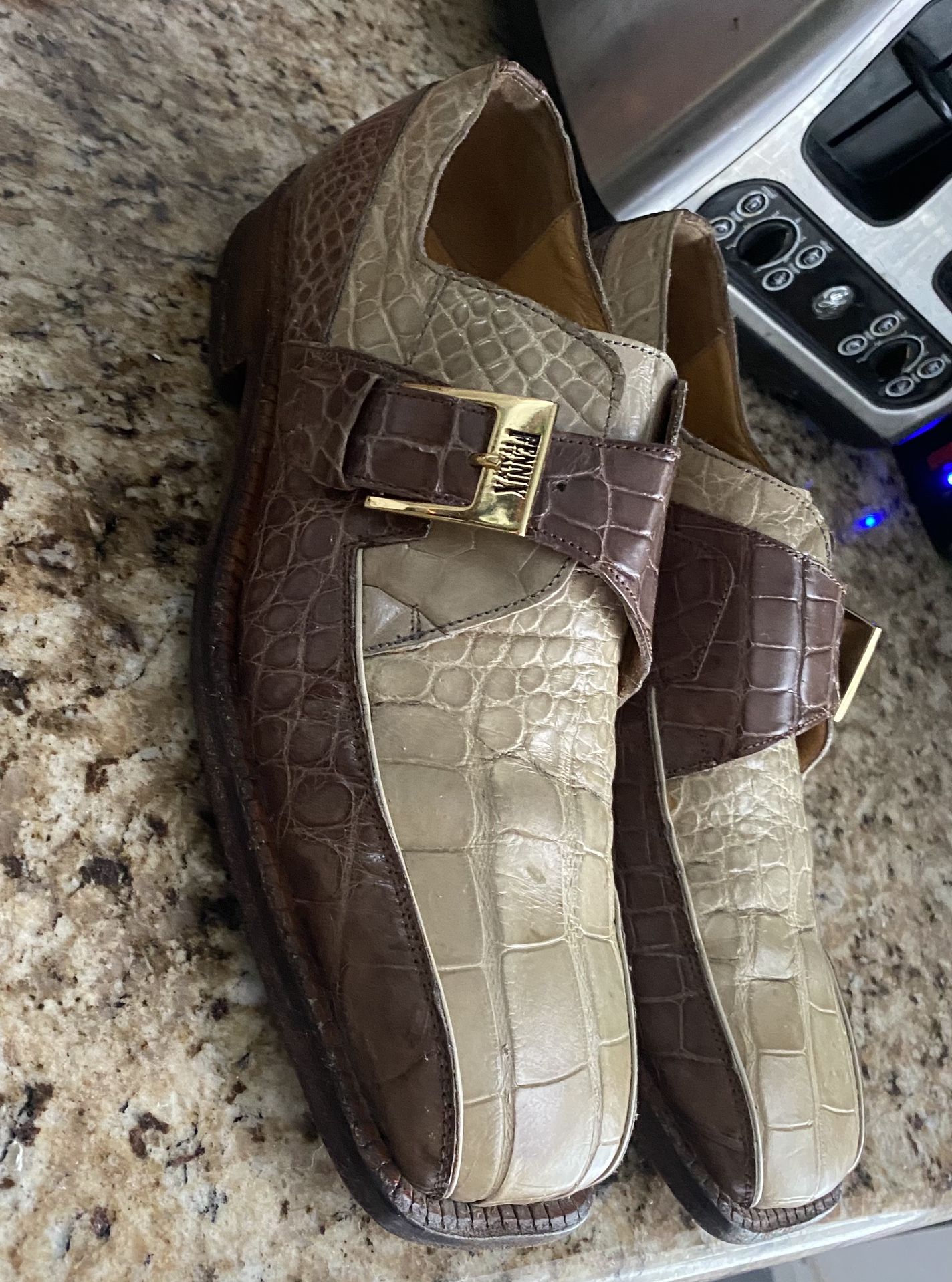 Fennix Italy Genuine Two-Tone Alligator Shoes