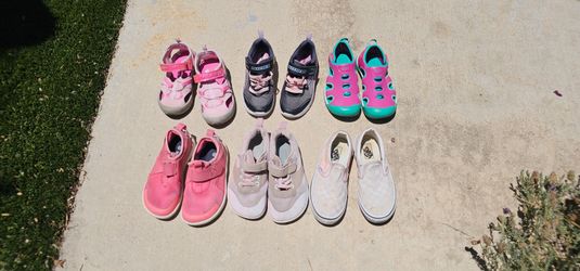Assorted Used Girls Shoe Lot (6 pairs) for Aged 4 - 6