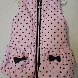 Pink and Black Girls Sleeveless Vest