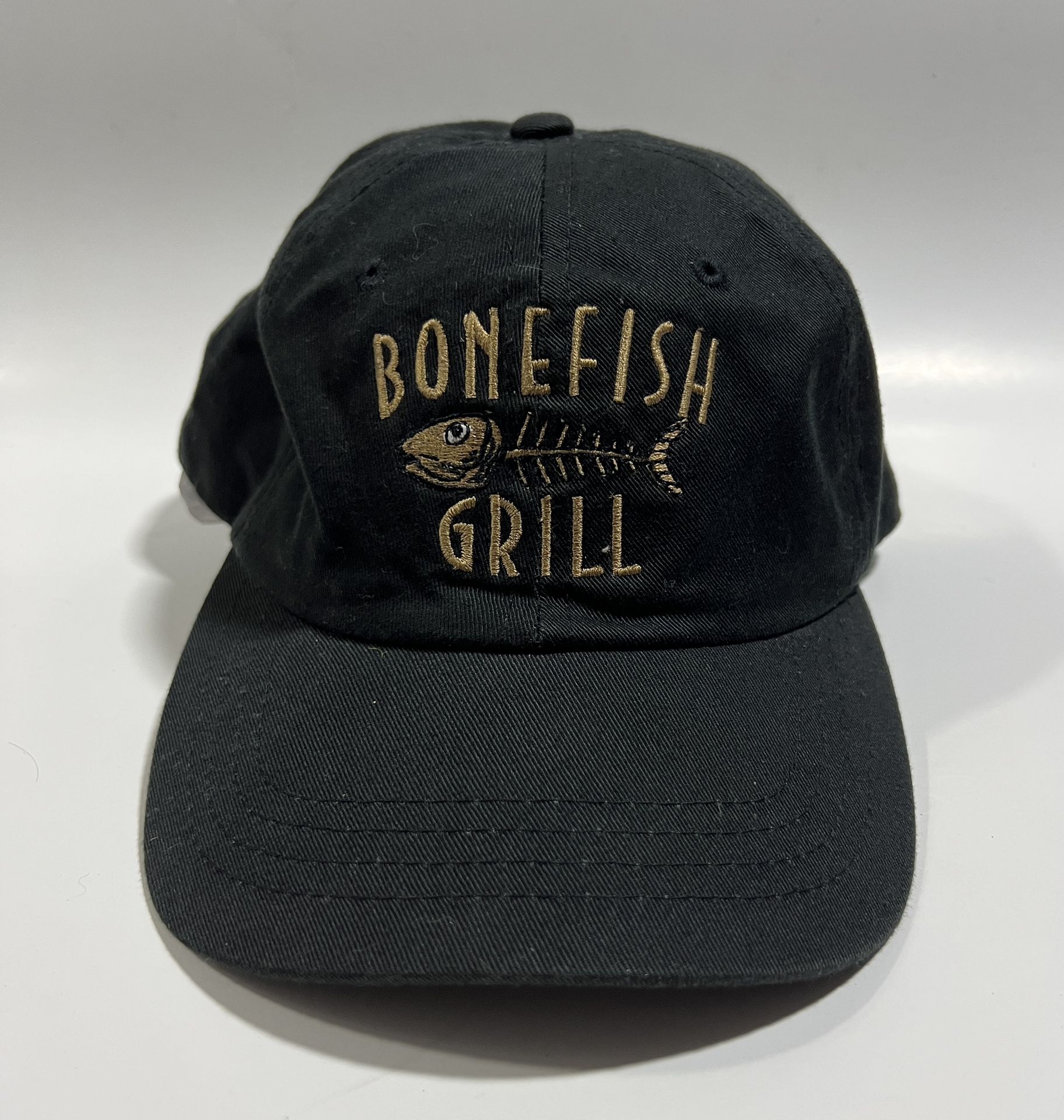 Bonefish Grill Embroidered Logo Black Cap Hat Adjustable Employee Uniform