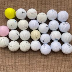 Pre- Owned Different Brands Golf Balls Set of 26 Balls
