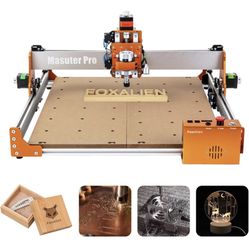 FoxAlien Masuter Pro CNC Router Machine, Upgraded 3-Axis Engraving All-Metal Milling Machine for Wood Acrylic MDF Nylon Carving Cutting