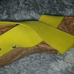 Yellow Wedges Sandals