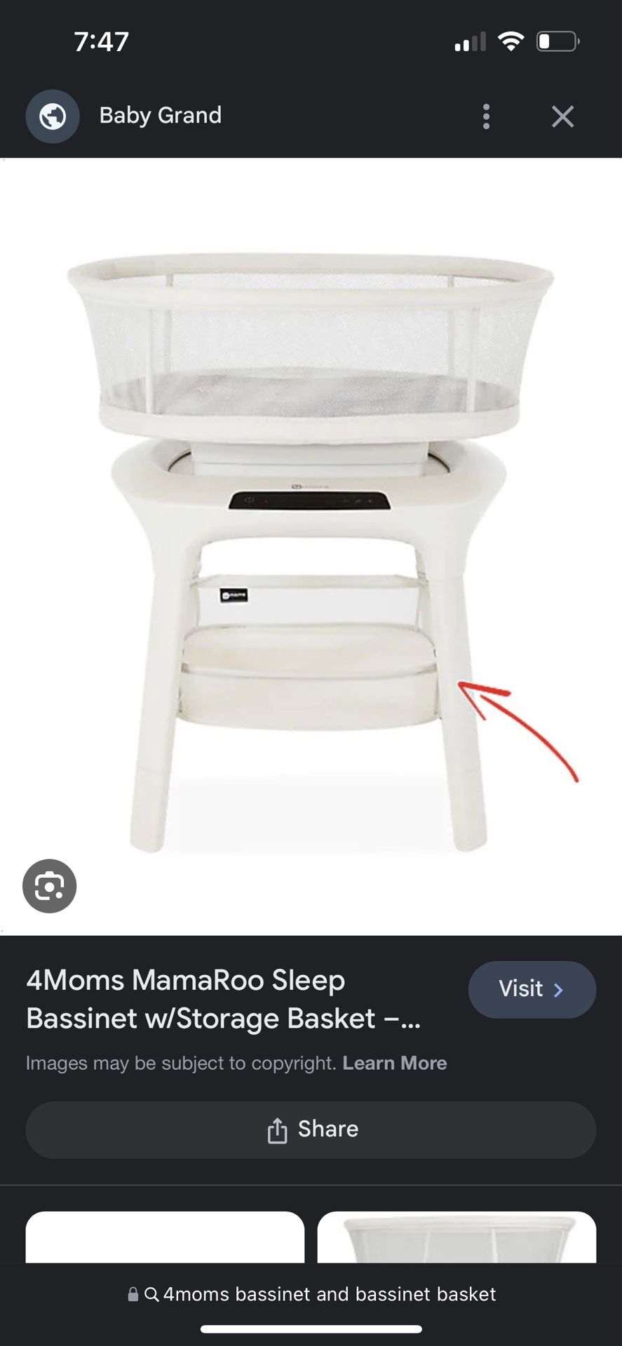 4 Moms Bassinet With Basket