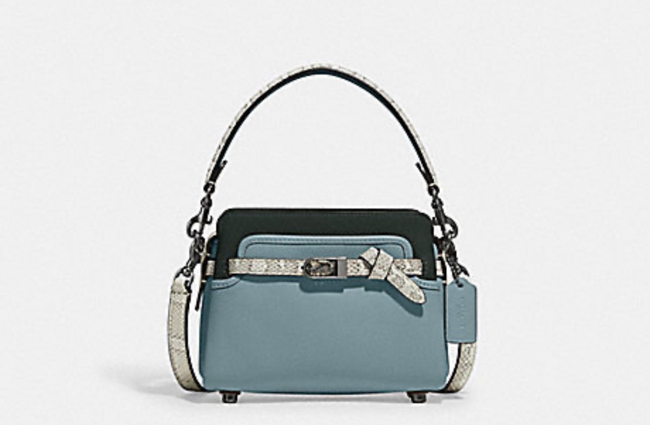 TATE 18 CROSSBODY WITH SNAKESKIN DETAIL (COACH C5371)