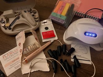 Nail Care Bundle UV Lamp Drill Foils Files