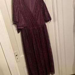 Beautiful Deep Purple Maxi Dress  Size 1X (US14) NEW, NEVER WORN