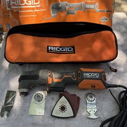 RIDGID  Corded Oscillating Multi Tool-R28700 -Like New-4 Amp w All Accessories, Box, Tool Bag 