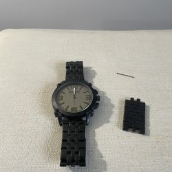 Kenneth Cole Reaction Watch Quartz Black Tone Metal Band Round 51mm Case