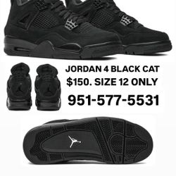 Air Jordan 4 Retro Black Cat - Size 12