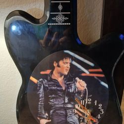 32 Inch tall vintage elvis presley guitar clock