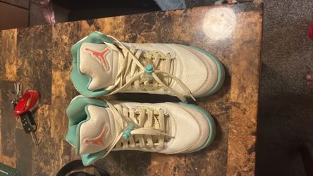 Retro 5s Aqua Blue Size 7