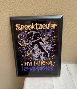 94 To Score Basketball Plaque - Spooktacular Invitational Champions Award