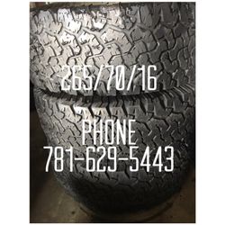 Used Tire For Sale 265/70/16 $60 each free mounting and Balancing