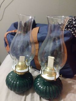 Green oil lamps
