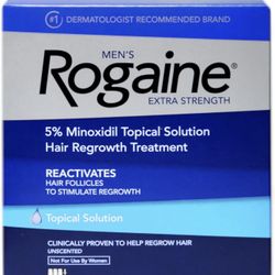 Men’s Rogaine 5% Minoxidil Topical Solution Hair Regrowth Treatment